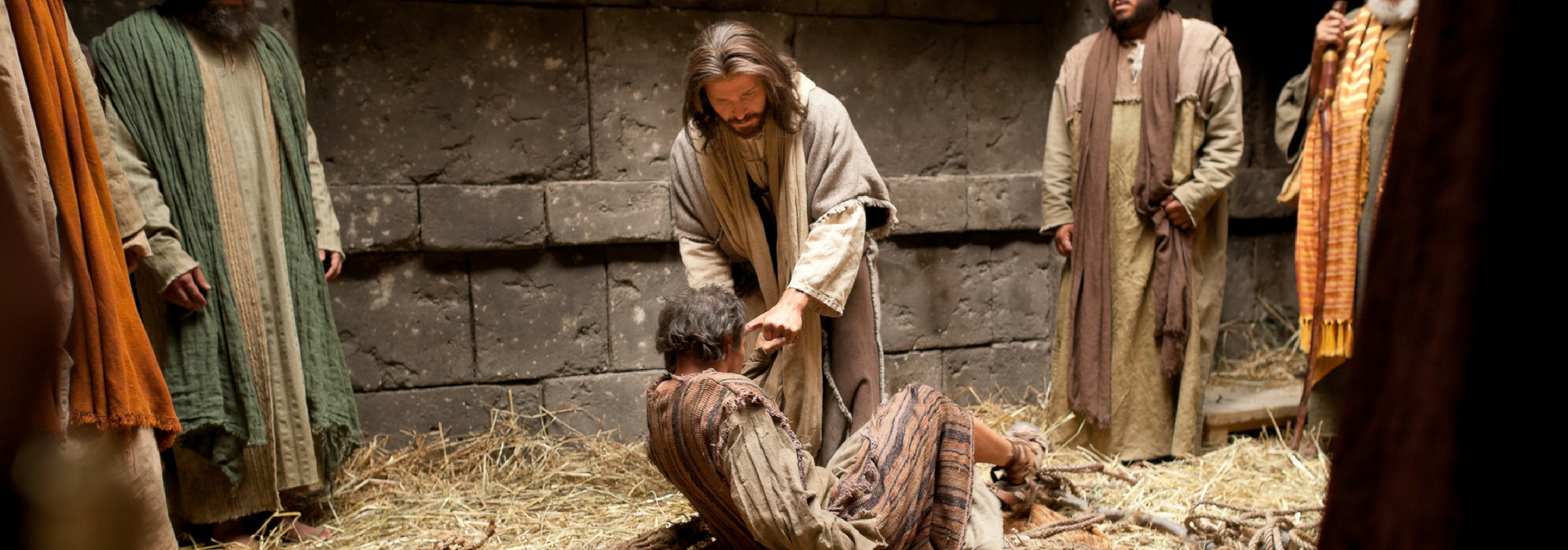 Jesús junto a un enfermo